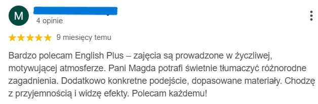 Opinia kursanta English Plus